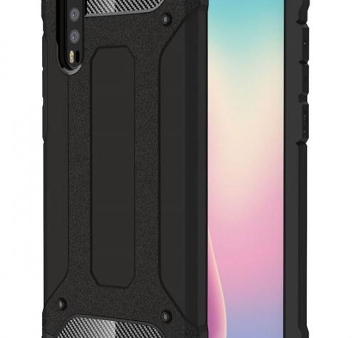Силиконов гръб TPU Spigen Hybrid с твърда част за Huawei P20 Pro - черен