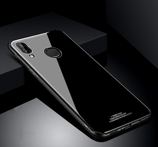 Луксозен стъклен твърд гръб за Huawei P Smart 2019 - черен