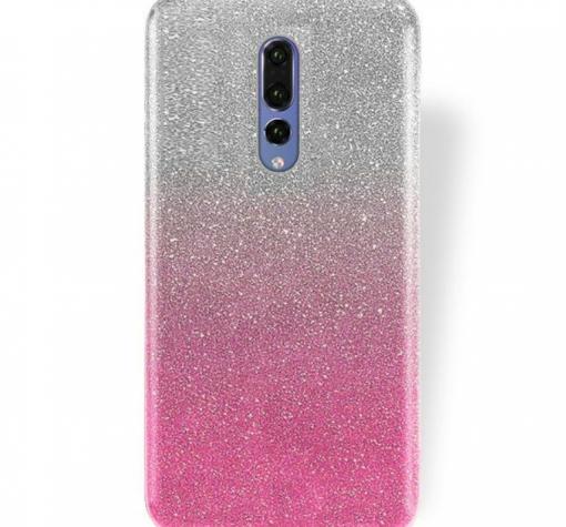 Силиконов калъф / гръб / TPU за Nokia 5.1 2018 - преливащ / сребристо и розово / брокат