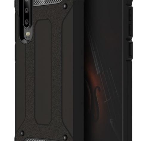 Силиконов гръб TPU Spigen Hybrid с твърда част за Huawei P30 - черен