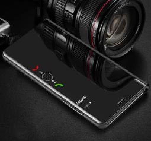 Луксозен калъф Clear View Cover с твърд гръб за Xiaomi Redmi 7A - черен