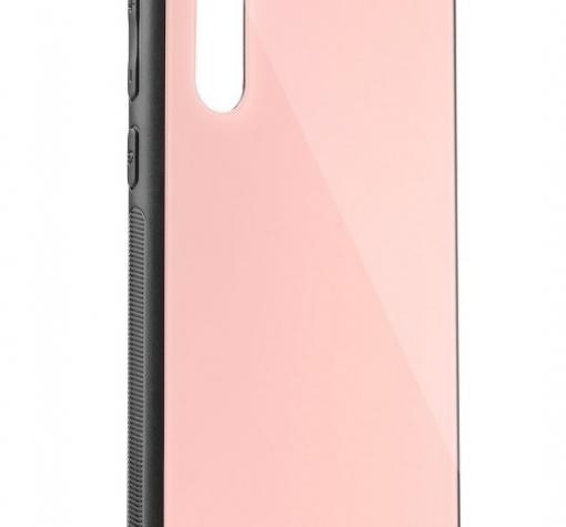 Луксозен стъклен твърд гръб за Huawei P30 - розов