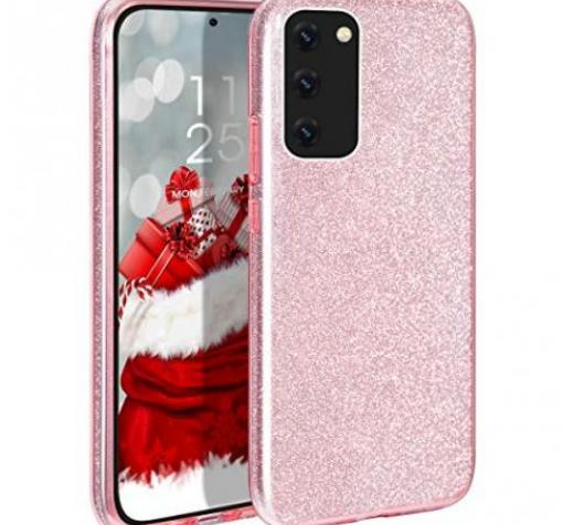 Силиконов калъф / гръб / TPU за Huawei P40 Pro - розов / брокат