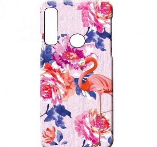 Силиконов калъф / гръб / TPU LUXO за Huawei P40 lite E – цветя / розово фламинго