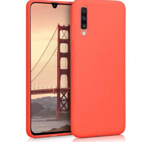 Луксозен силиконов гръб Silicone Cover за Huawei P40 lite E - корал