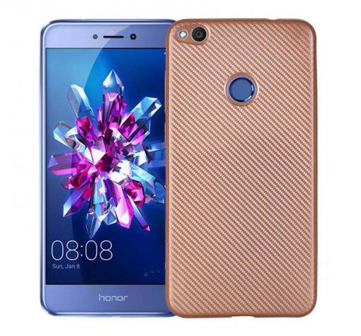 Силиконов калъф / гръб / TPU за Huawei P9 Lite Mini / Y6 Pro 2017 - Rose Gold / Carbon