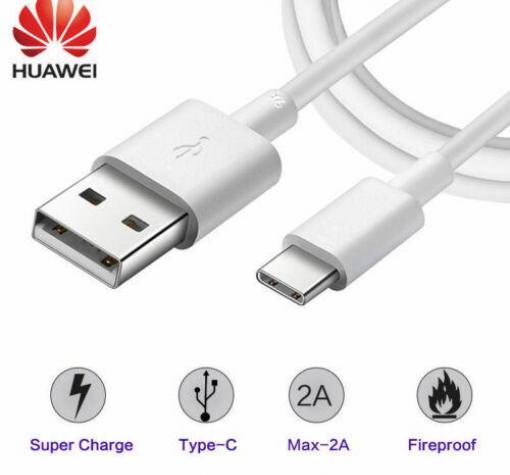 Оригинален USB кабел за Huawei P10 Plus Type C - бял