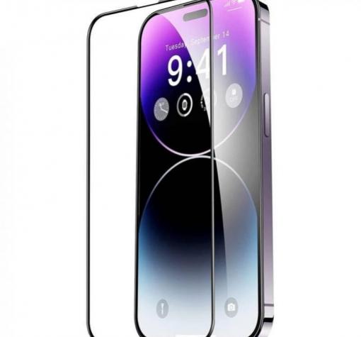 5D full cover Tempered glass Full Glue screen protector iPhone 15 Pro / Извит стъклен скрийн протектор с лепило от вътрешната страна за iPhone 15 Pro