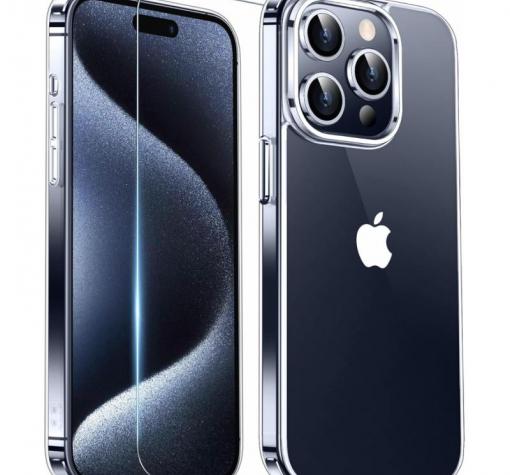Комплект Прозрачен Кейс и Стъклен Протектор за iPhone 16 Pro Max