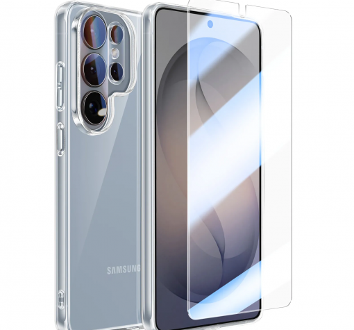 Комплект Прозрачен Кейс и Стъклен Протектор за Samsung S26 Ultra