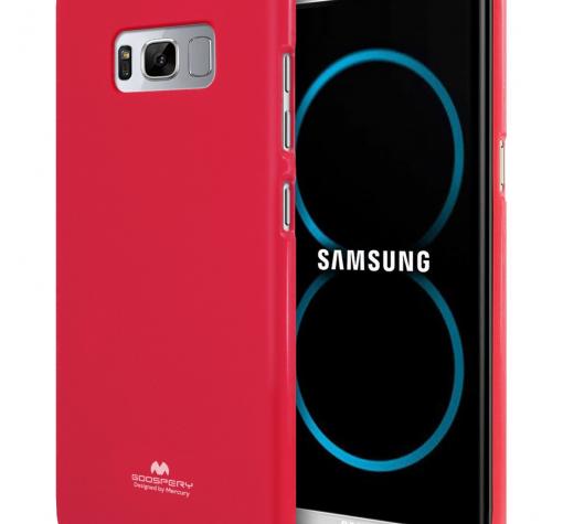 Луксозен силиконов калъф / кейс / TPU Mercury GOOSPERY Jelly Case за Samsung S8 G950 - розов