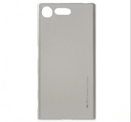 Луксозен силиконов калъф / гръб / TPU MERCURY i-Jelly Case Metallic Finish за Sony Xperia X compact / Sony Xperia X mini F5321 - сребрист