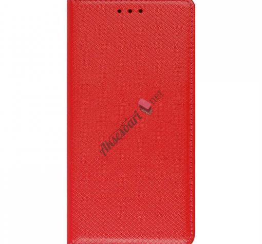 Кожен калъф Flip тефтер Flexi със стойка за Samsung J3 / J3 2016 J320 - червен / ромбове
