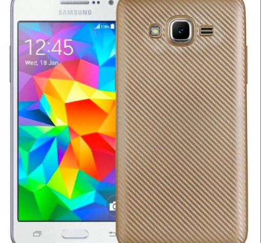 Силиконов калъф / гръб / TPU за Samsung J5 2016 J510 - златист / Carbon