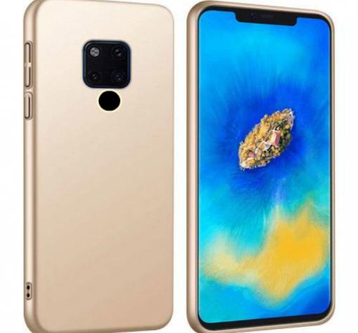 Силиконов калъф / гръб / TPU за Huawei Mate 20 - златист / мат