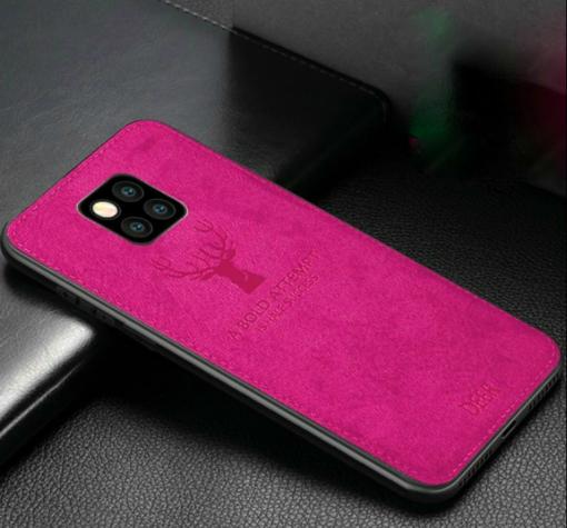 Луксозен гръб Deer за Huawei Mate 20 Pro - цикламен