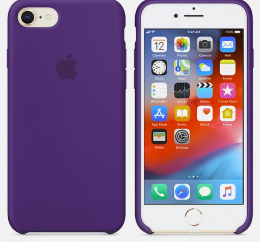 Оригинален гръб Silicone Cover за Apple iPhone 6 / iPhone 6S - лилав