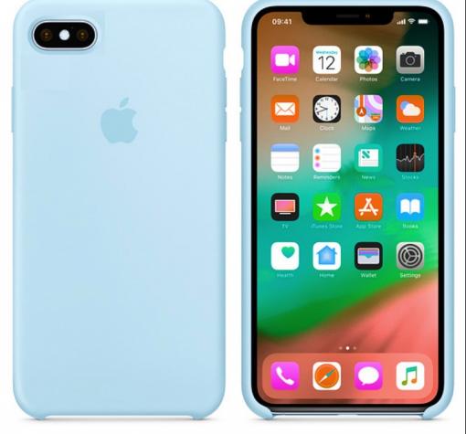 Оригинален гръб Silicone Cover за Apple iPhone 6 / iPhone 6S - светло син