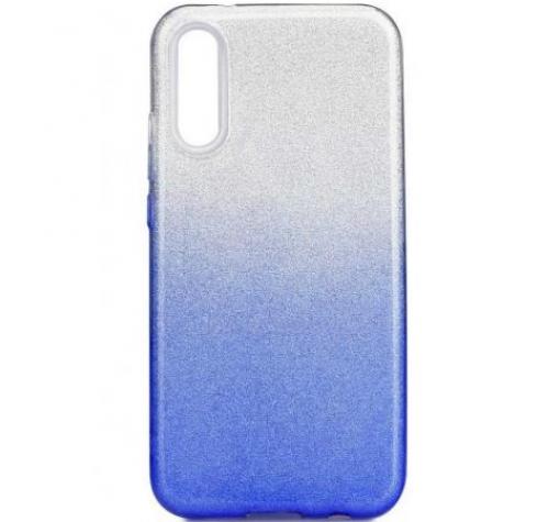Силиконов калъф / гръб / TPU за Xiaomi Redmi Note 7 - преливащ / сребристо и синьо / брокат