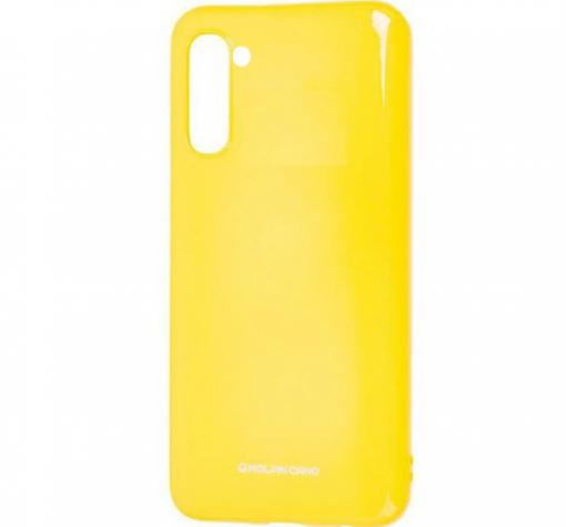 Силиконов калъф / гръб / Molan Cano Glossy Jelly Case за Samsung Note 10 N970 - жълт / гланц / брокат