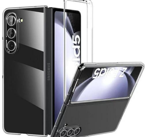 Луксозен твърд гръб / кейс / за Samsung Z Fold5 5G - Прозрачен