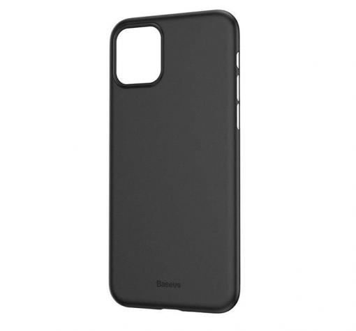 Луксозен силиконов калъф / гръб / TPU Baseus Wing Case за Apple iPhone 11 Pro Max 6.5'' - черен / мат