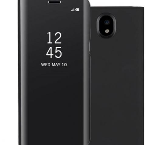 Луксозен калъф Clear View Cover с твърд гръб за Samsung J5 2017 J530 - черен