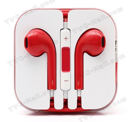 Стерео слушалки /Handsfree/ 3,5mm - червени