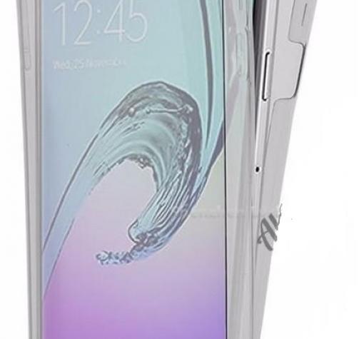 Силиконов калъф / гръб / TPU 360° за Samsung Note 8 N950 - сив прозрачен / 2 части / лице и гръб