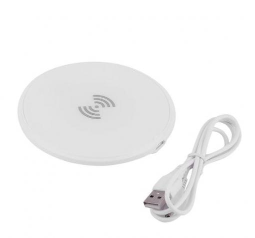 Универсално зарядно за безжично захранване / Wireless Charger - бяло