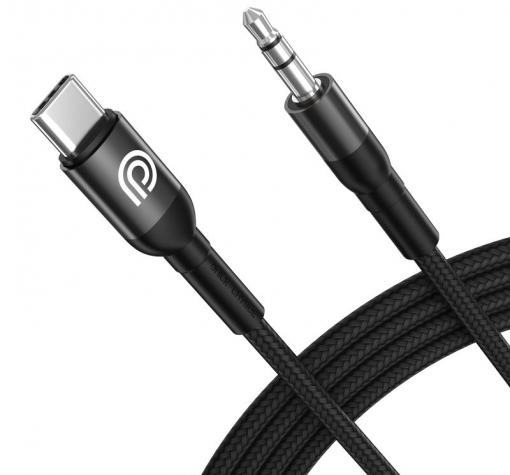 AUX Кабел Phone Planet PP-AUXC-120-BK USB Type-C към 3.5 мм