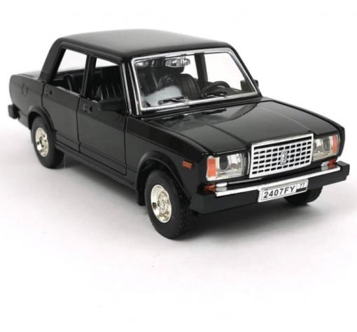 Метална кола с отварящи се врати капаци светлини и звуци Lada 1:24
