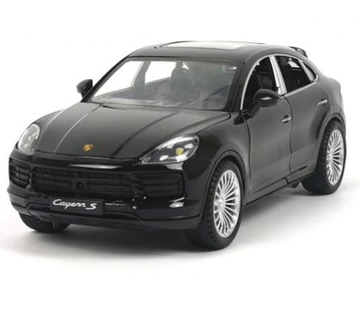 Метална кола с отварящи се врати капаци светлини и звуци Porsche Cayenne 1:24
