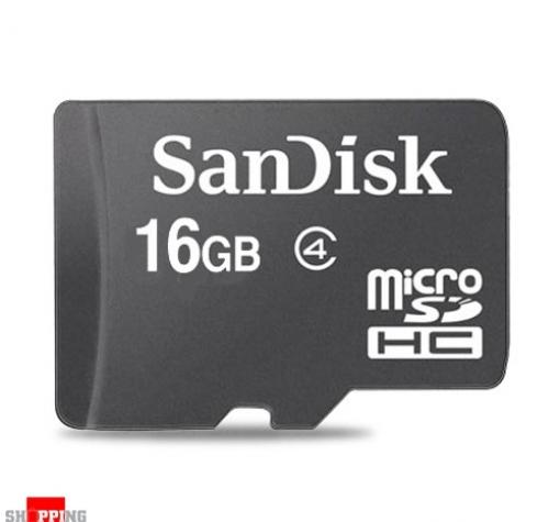 MicroSDHC карта / 16GB / SANDISK CLASS 4