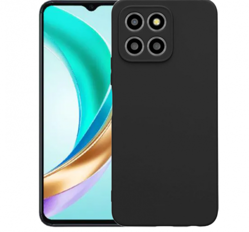 Силиконов калъф / гръб / TPU кейс за Honor X6B - черен гръб със защита за камерата