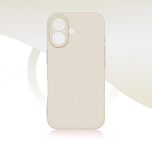 Луксозен гръб / кейс / Smooth Guard Silicone Case с безжично зареждане MagSafe за Apple iPhone 16 Plus (6.7) - бял