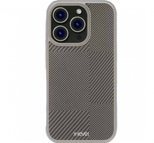 Луксозен гръб / кейс / X-Level Rhombus Series за Apple iPhone 16 Pro (6.3) - сив