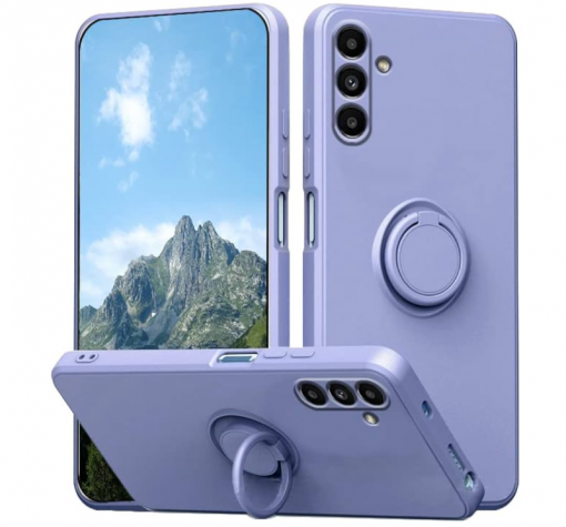 Силиконов твърд гръб TPU кейс / Case Magnetic Finger Ring Car Holder / за Samsung A16 - лилав