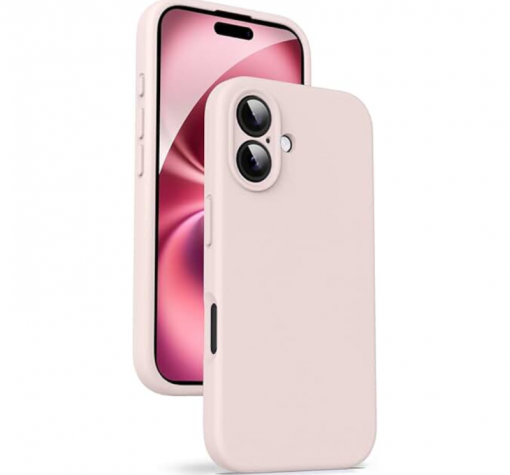 Луксозен силиконов калъф / кейс / Nano TPU за iPhone 16 - светло розов
