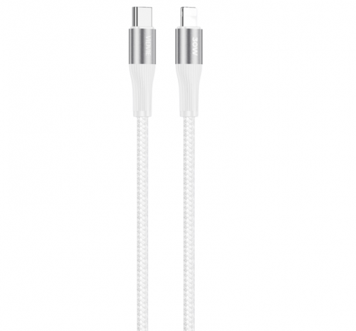Кабел VIDVIE CB4038 за зареждане и пренос на данни / Type-C to Lightning 30W 2m - бял