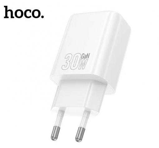 Универсално зарядно устройство / адаптер / HOCO N62 220V 30W / Type-C - бяло