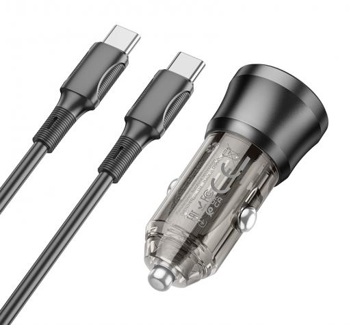 Зарядно устройство за кола адаптер BOROFONE BZ24 20W / Type-C to Type-C
