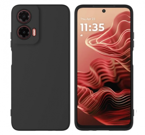 Силиконов калъф / кейс / Nano TPU за Motorola Moto G35 5G - черен гръб със защита за камерата