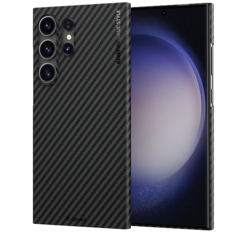 Луксозен гръб / кейс / X-Level Nano Fiber Series за Samsung S25 Ultra - черен