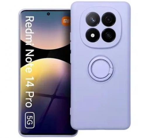 Силиконов твърд гръб TPU кейс / Case Magnetic Finger Ring Car Holder / за Xiaomi Redmi Note 14 Pro - лилав
