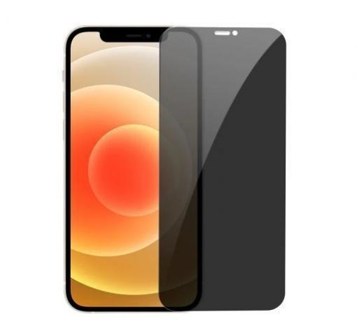 Privacy 5D full cover Tempered glass Full Glue screen protector стойка за Apple iPhone 16e / Privacy Извит стъклен скрийн протектор с лепило от вътрешната страна за Apple iPhone 16e - черен / прозрачен