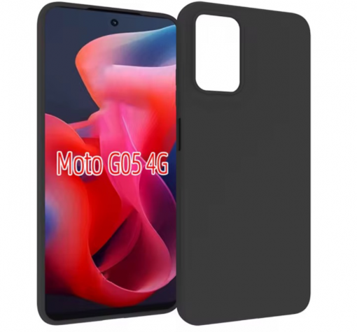 Силиконов калъф / гръб / TPU кейс за Motorola Moto G05 / Moto E15 - черен / мат