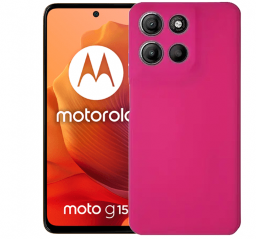Силиконов калъф / кейс / Nano TPU за Motorola Moto G15 - цикламен гръб със защита за камерата