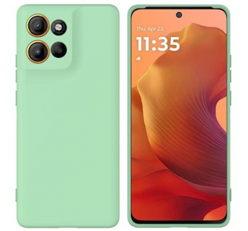 Силиконов калъф / кейс / Nano TPU за Motorola Moto G15 - мента гръб със защита за камерата