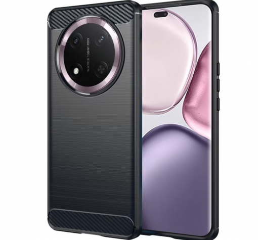 Силиконов калъф / гръб / кейс за Honor Magic 7 Lite - черен / carbon